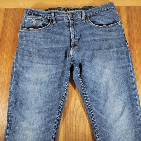 US Polo Assn Jeans Mens 36x30 Blue Denim Straight Leg Classic Fit 98826 - Picture 1 of 9